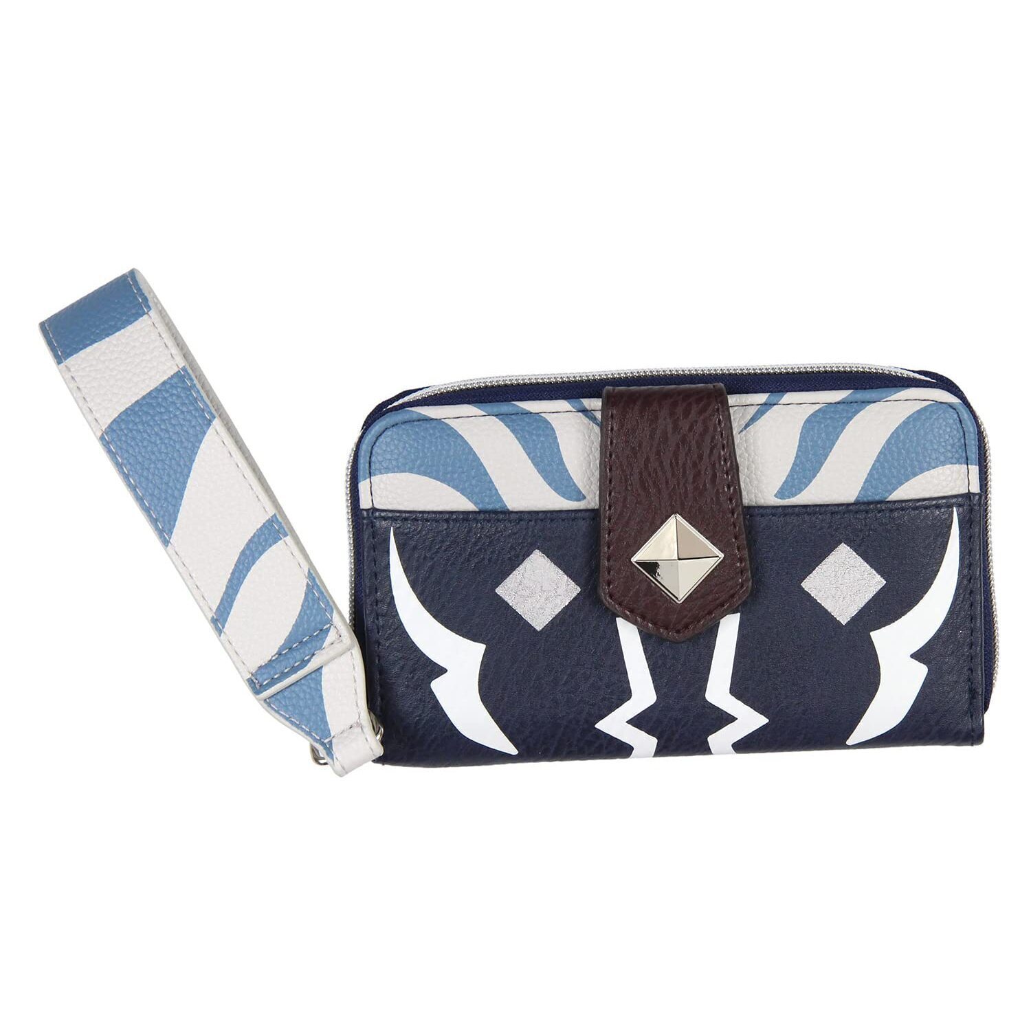 9090 Star Wars Ahsoka Tano Full Zip Closure Wrist Strap Wallet W/Tech